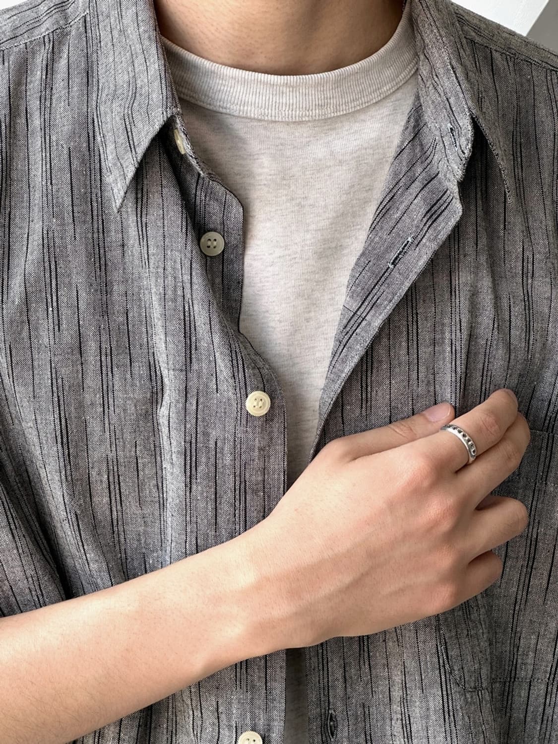 Design pattern cotton H/S shirt 상품이미지9