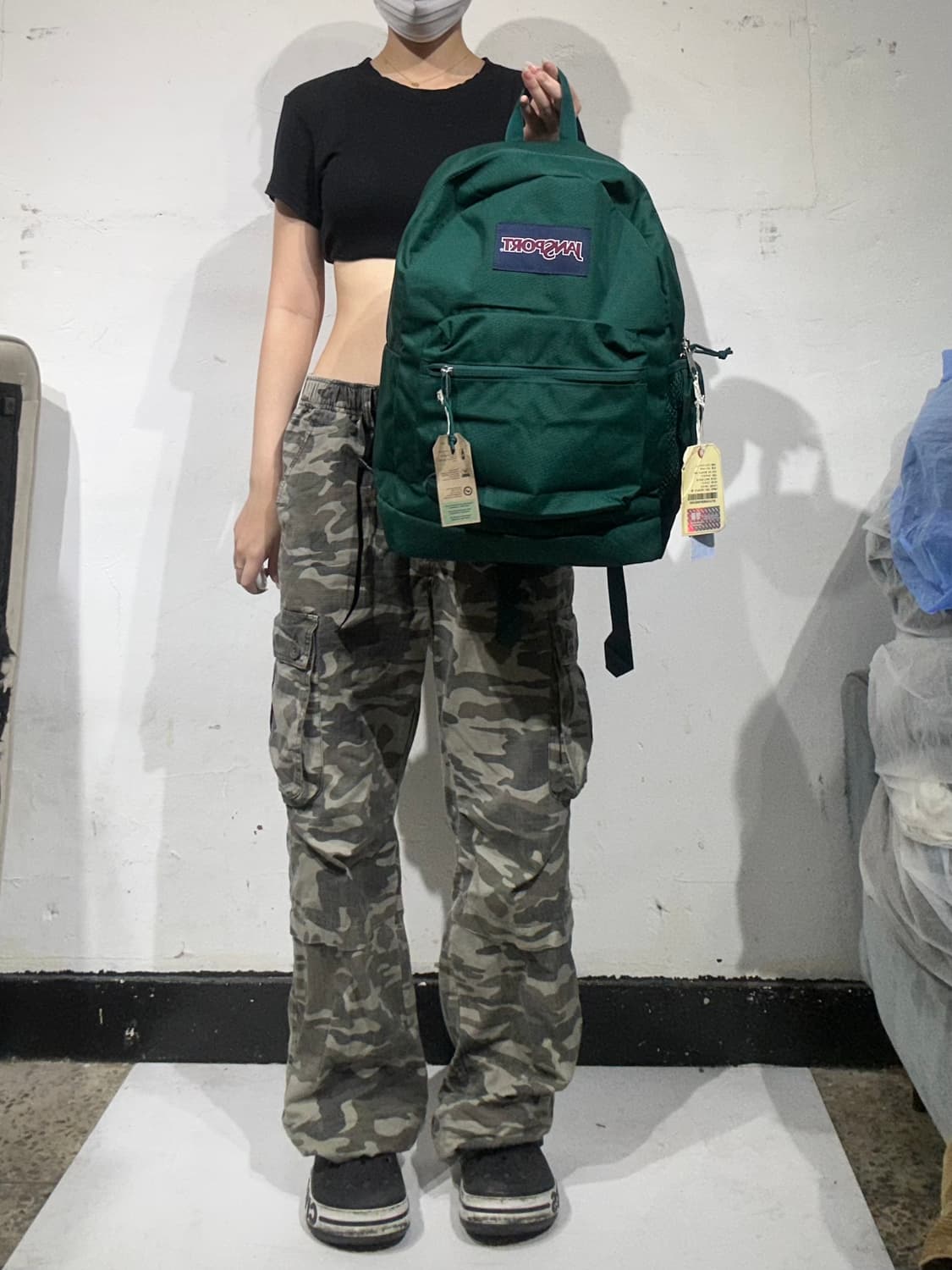 잔스포츠 그린 희귀 매물 새상품 백팩 가방 상품이미지2