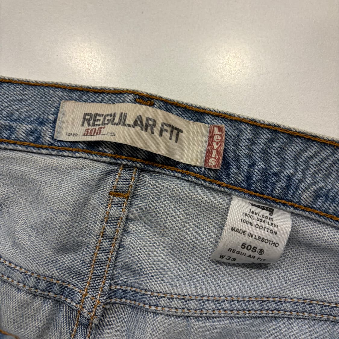 [33x34] 리바이스 505 레귤러 연청 데님 팬츠 D900 상품이미지6