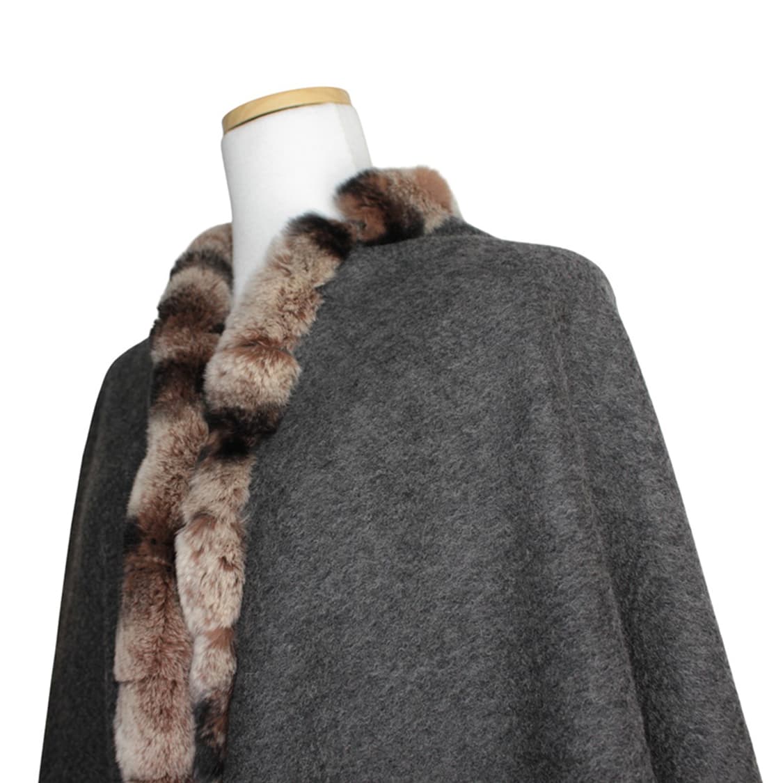 bellefennec 그레이 캐시미어 렉스퍼 케이프 (프리사이즈 ) 상품이미지4