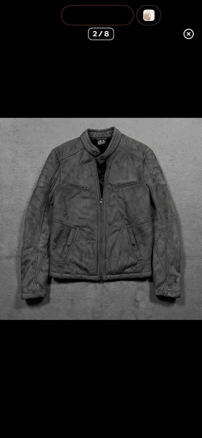 아르마니 익스체인지 스웨이드 바이커 투웨이 자켓 상품이미지2