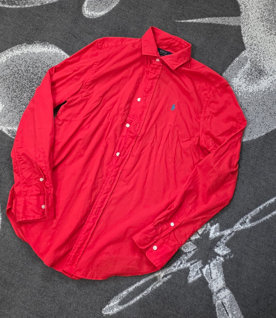 폴로 랄프로렌 가먼트다잉 여성용 셔츠  55 (토마토 컬러) 상품이미지1