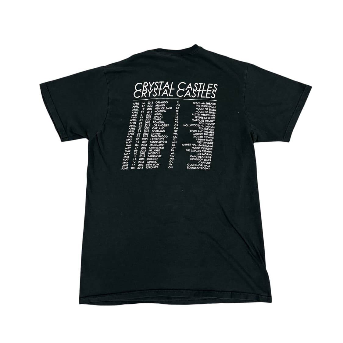 2013 Crystal Castles 크리스탈 캐슬 III 투어 티셔츠 상품이미지2