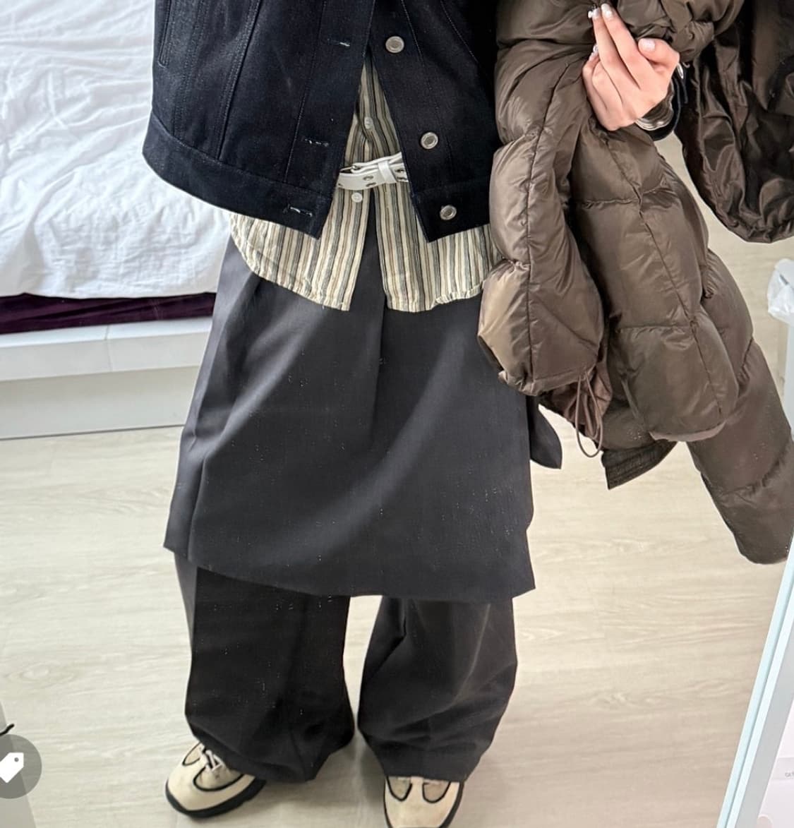 랩스커트+슬랙스 세트 상품이미지1