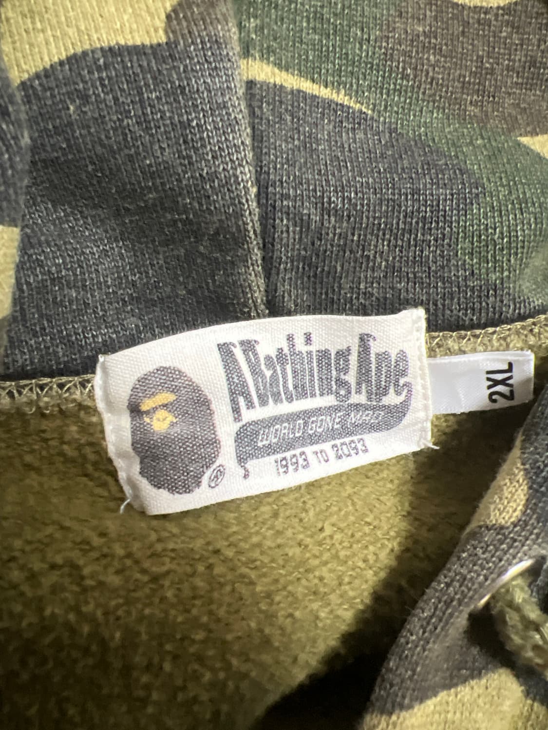 베이프 녹계 후드티 2xl 상품이미지3