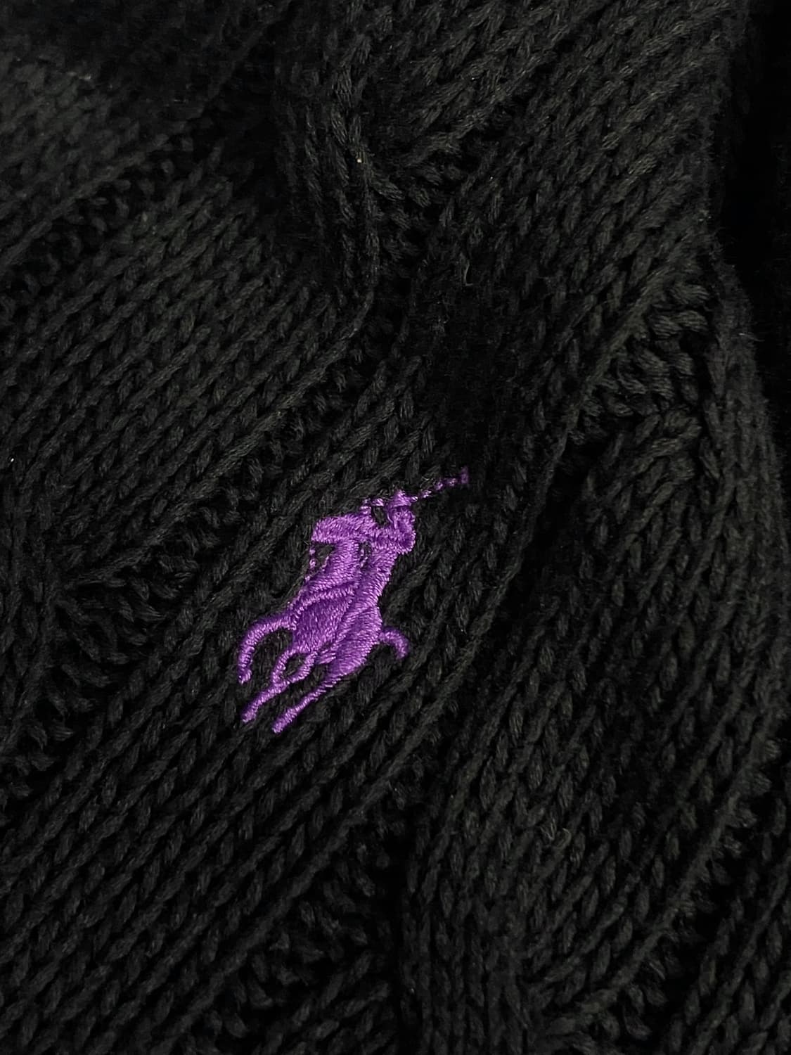 폴로 랄프로렌 브이넥 꽈배기 니트 블랙 L  #csz4161  상품이미지4