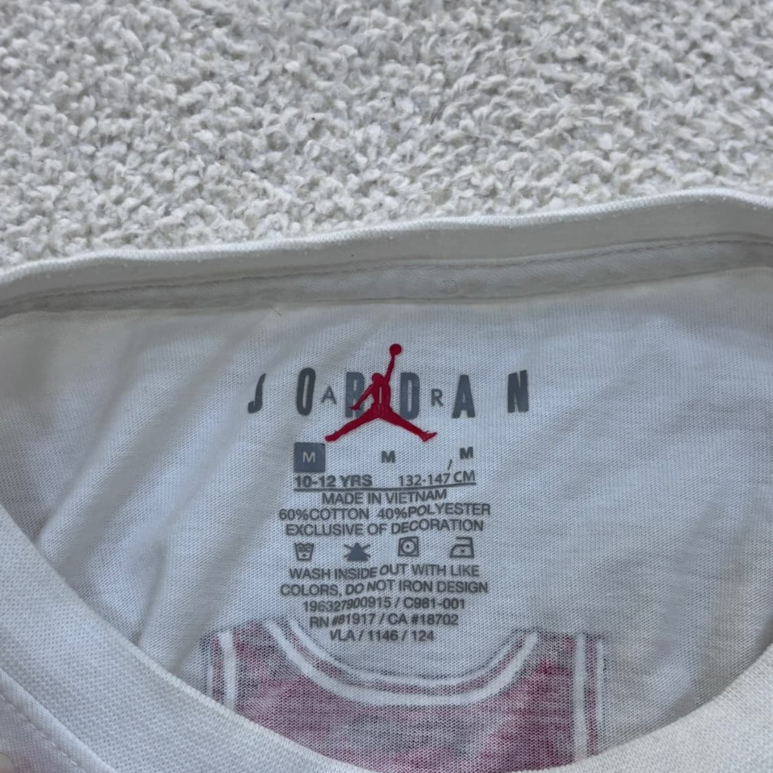 M 나이키 조던 프린팅 반팔 티셔츠 0330E 상품이미지3