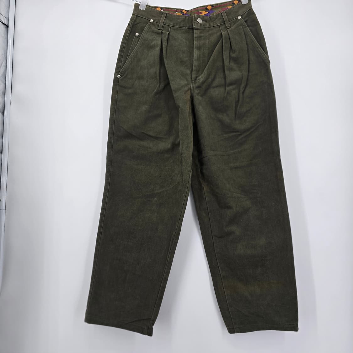 빈티지 카키 워크 팬츠 상품이미지1