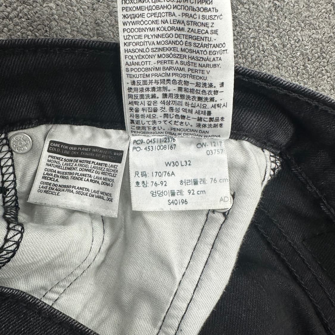 리바이스 511 흑청데님팬츠 상품이미지6