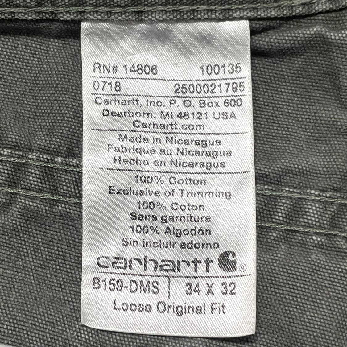 칼하트 싱글니 카펜터 디스 워크팬츠 다크 모스그린 dms 34 상품이미지5