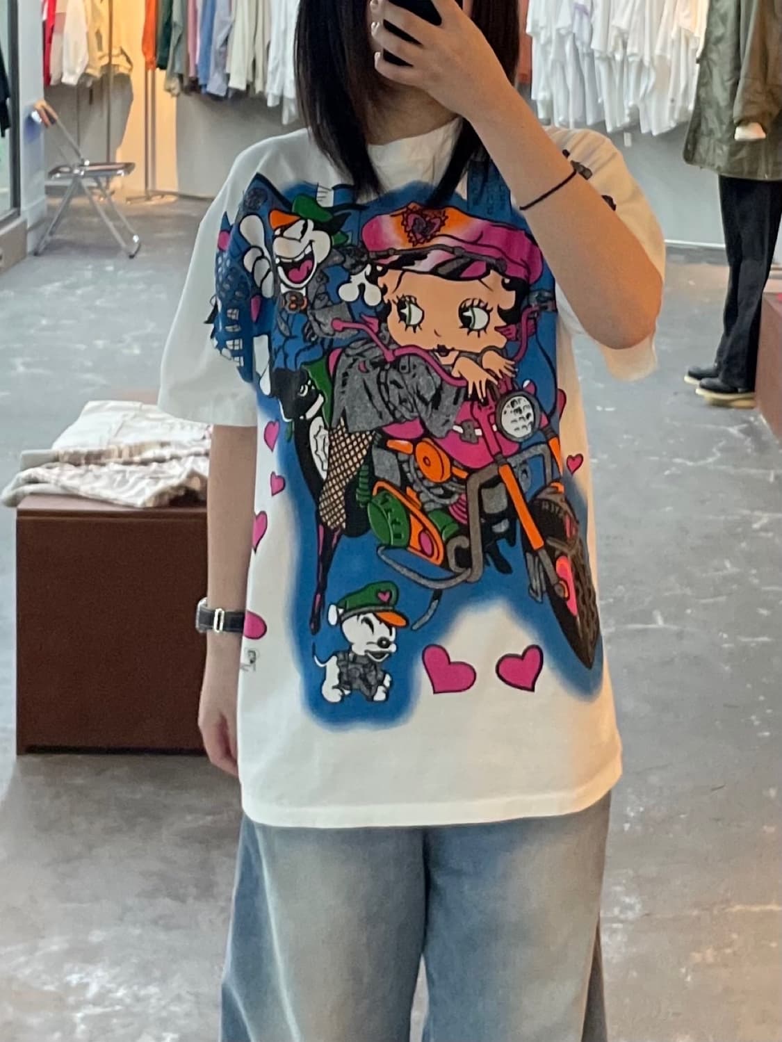 빈티지 베티붑 라이딩 엔젤 반팔 H1472 상품이미지1