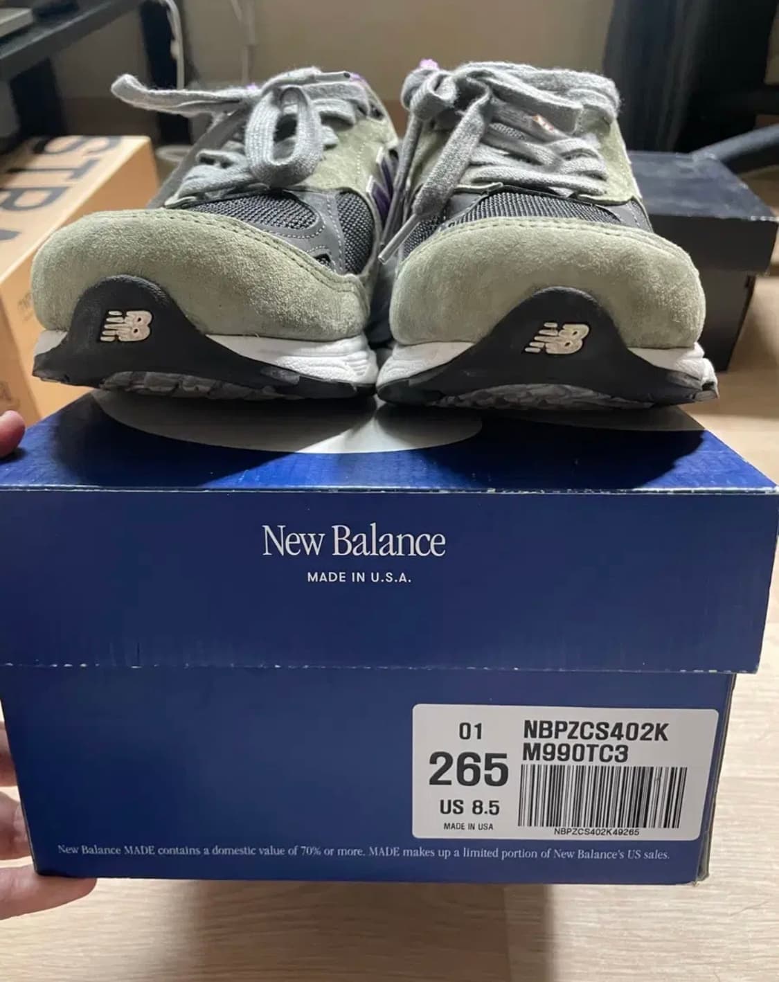 뉴발란스 M990TC3  올리브 리프 블랙 사이즈 265 상품이미지3