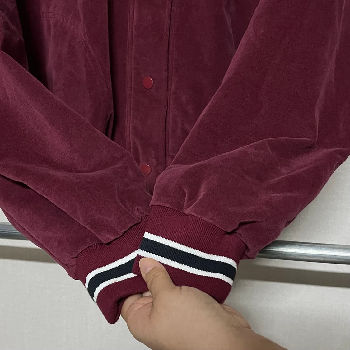 라라써니사이드 벨벳 자켓 버건디 상품이미지6