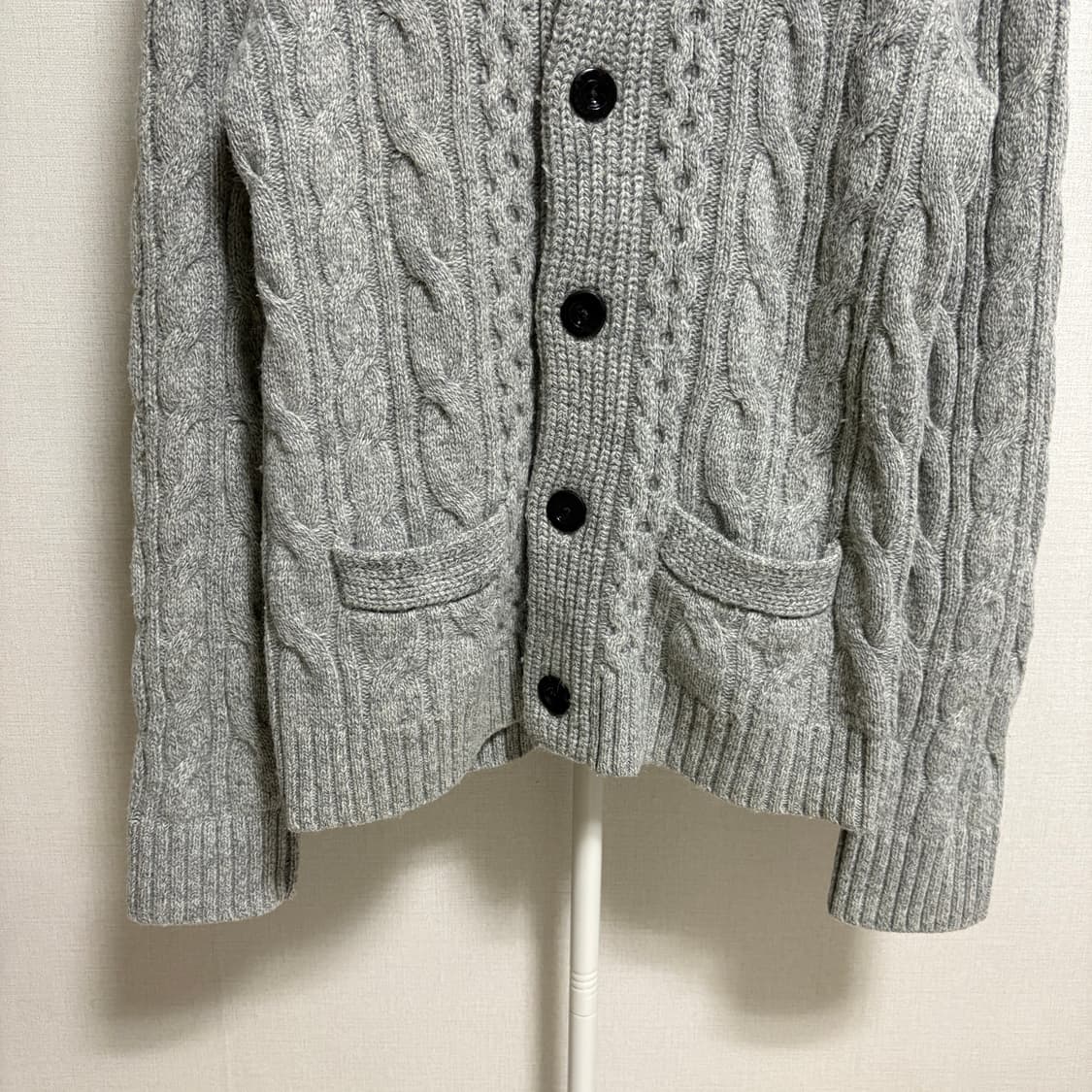 아베크롬비 케이블 숄카라 가디건 / 그레이, L 상품이미지3