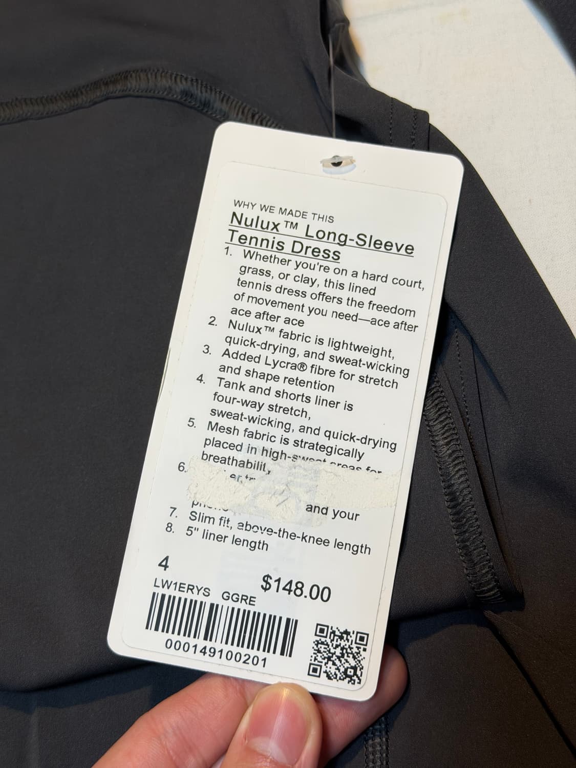 룰루레몬 Nulux 롱슬리브 테니스 드레스 상품이미지5