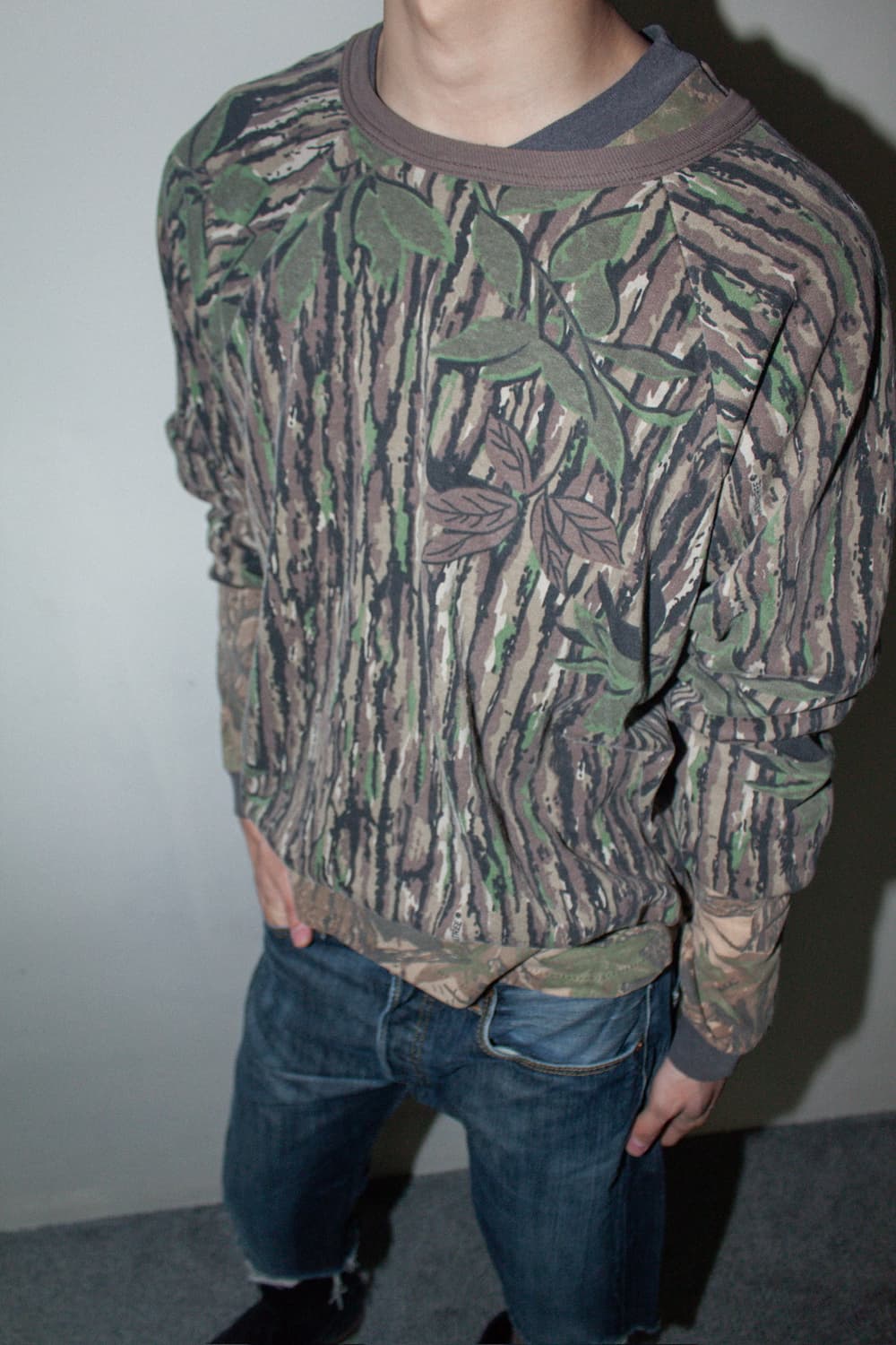 90s Made in USA Real Tree Pattern L/S S 상품이미지1