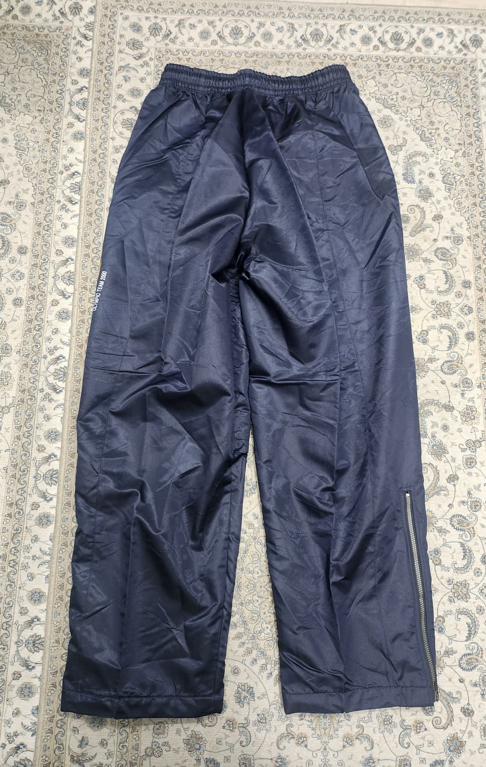 아식스 네이비 밑단 지퍼 트레이닝 팬츠 M (31인치까지) 상품이미지3