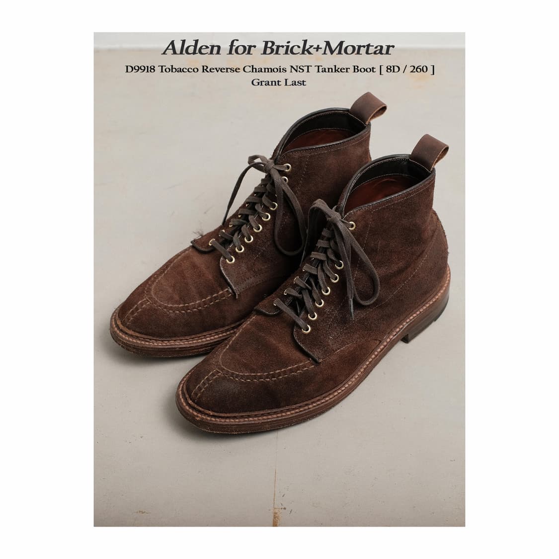 알든 D9918 8D 리버스 토바코 샤무아 NST 탱커부츠 상품이미지1