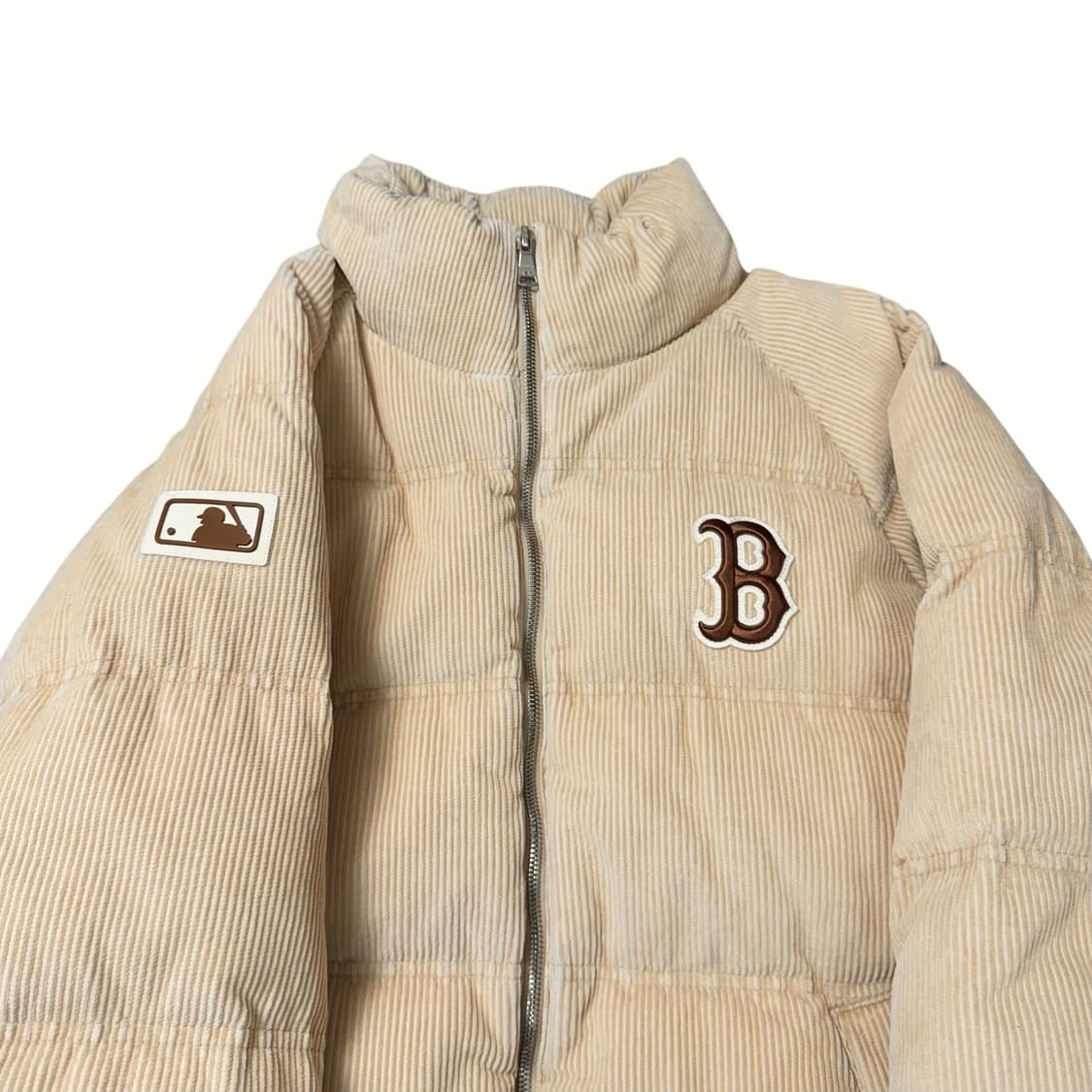 (S) MLB 보스턴 코듀로이 덕다운 패딩 자켓 베이지 상품이미지2