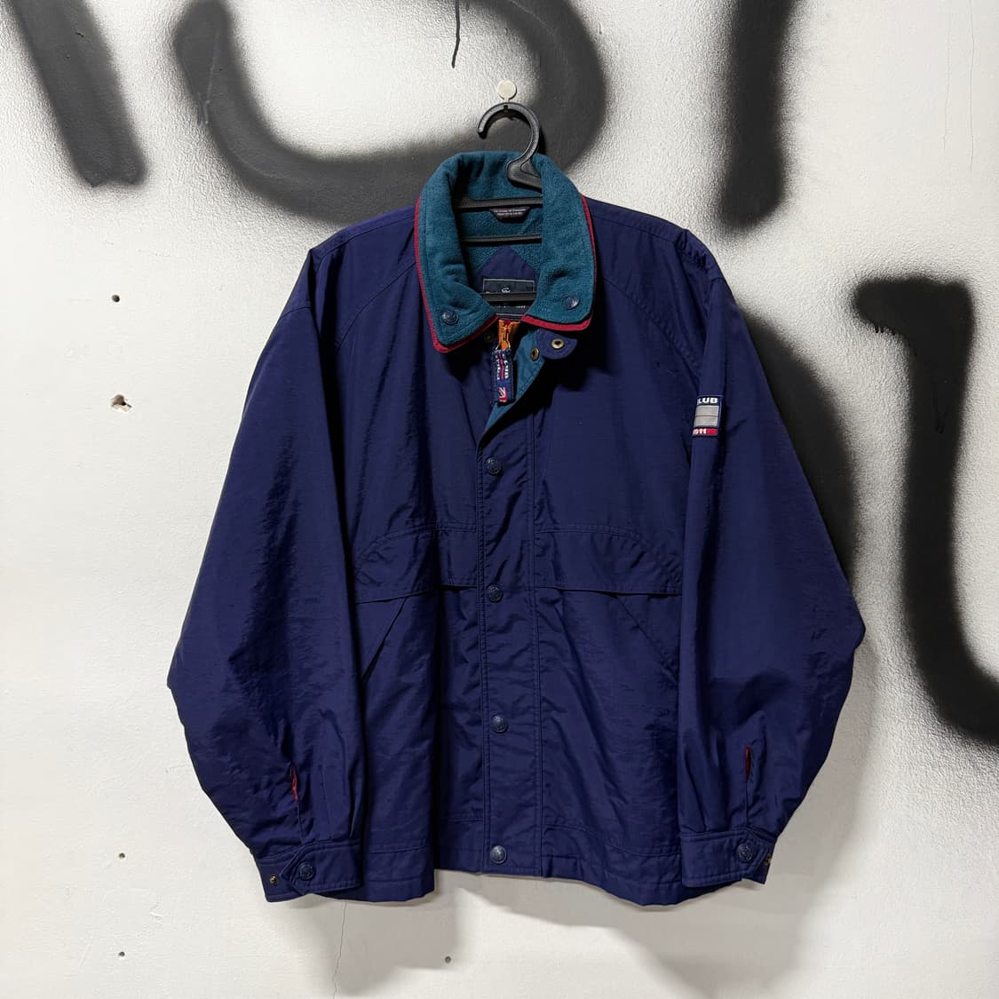 폴로 스포츠 올드스쿨 배색 플리스 디테일 퀼팅 집업 자켓 상품이미지1