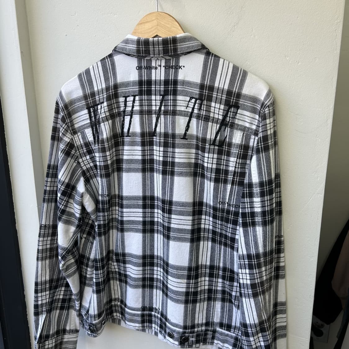 15926 - 오프화이트 플란넬 체크 셔츠 상품이미지6