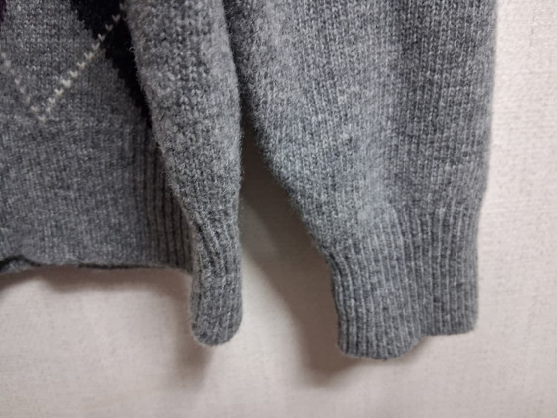 일본빈티지 Pal Casual 남성 순모 울 아가일울니트남성100  L  상품이미지4