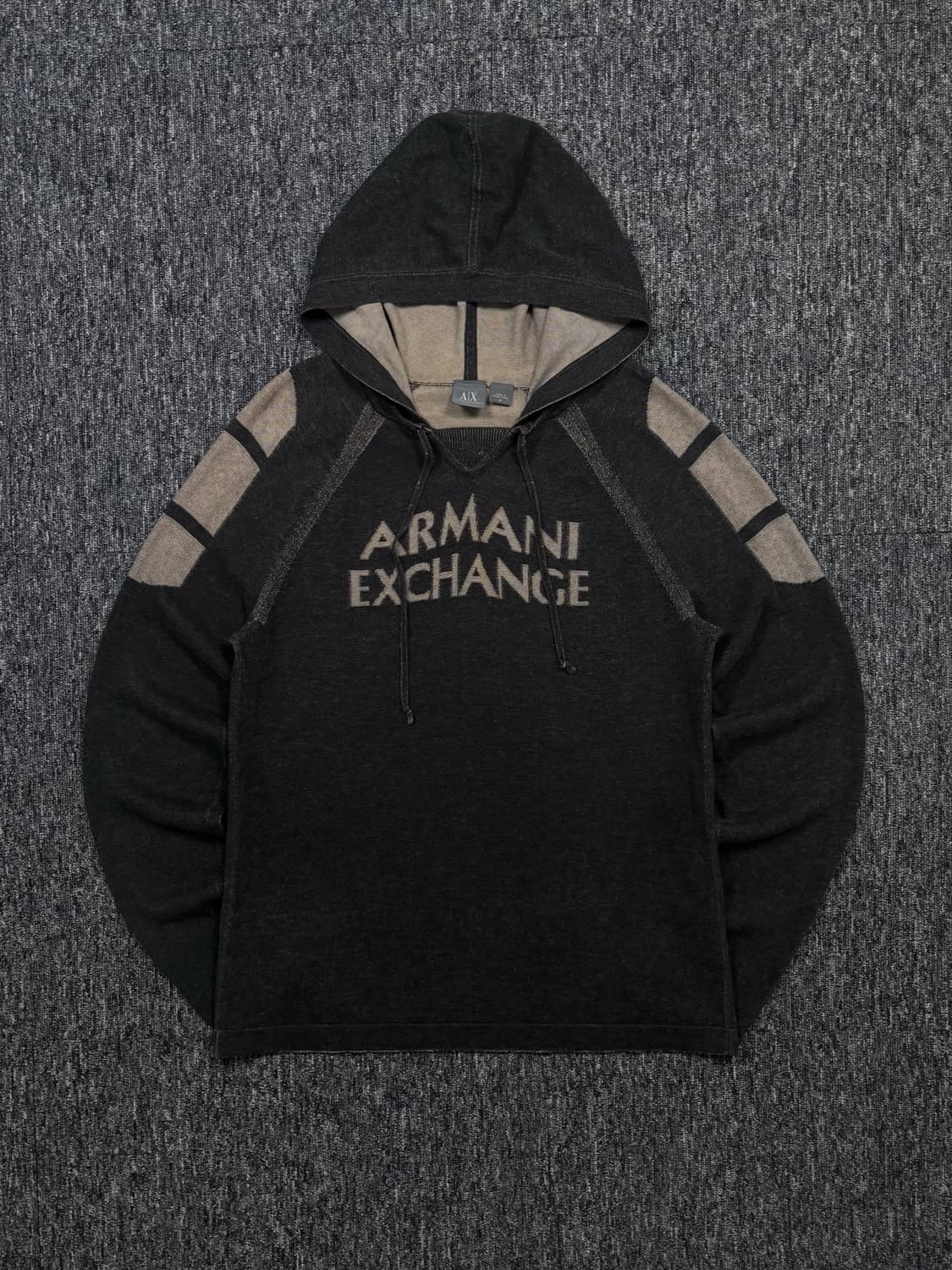 아르마니 익스체인지 빅로고 니트 후드 상품이미지4
