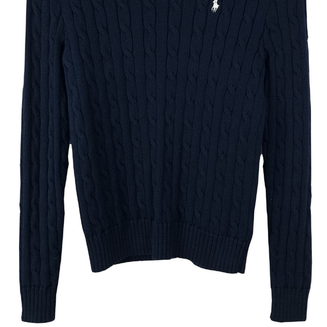 [폴로 랄프로렌] 포니 로고 자수 케이블 꽈배기 니트 네이비 M18590 상품이미지5