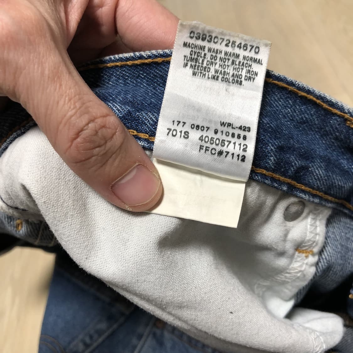 (42) 00s 리바이스 Levi's 505 레귤러핏 빅사이즈 중청 데님 상품이미지5