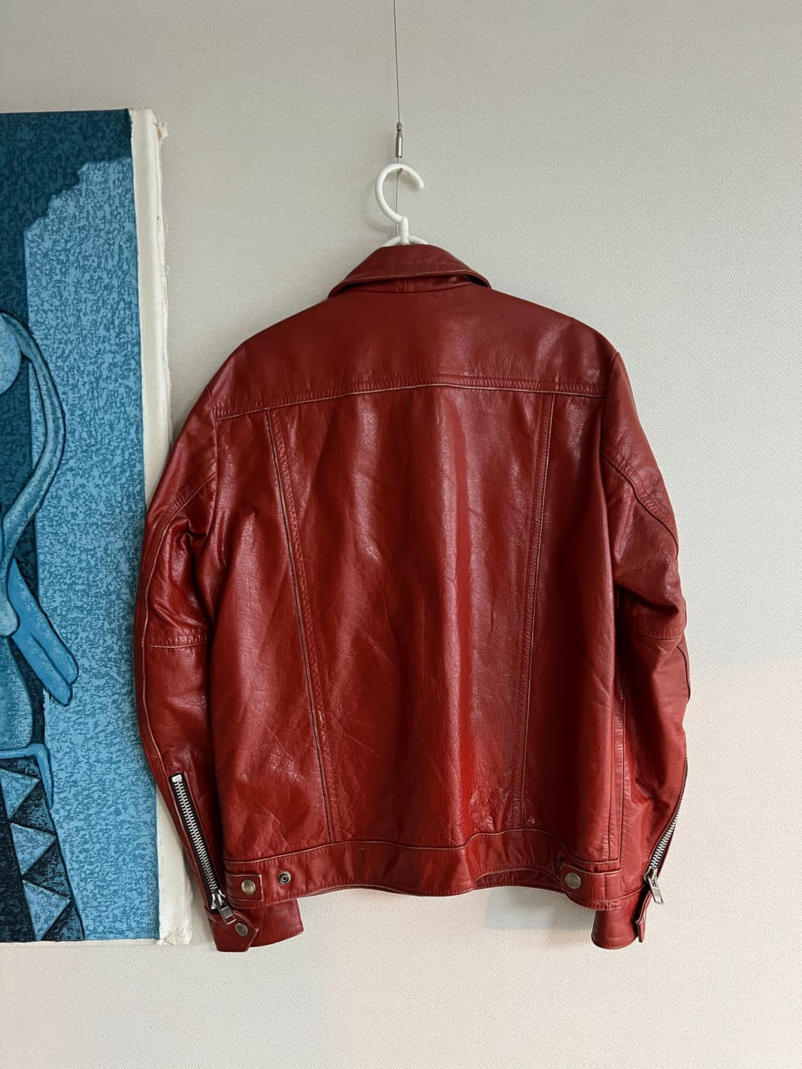 70년대 쇼트 오리지널 빈티지 레더 트러커자켓 상품이미지4