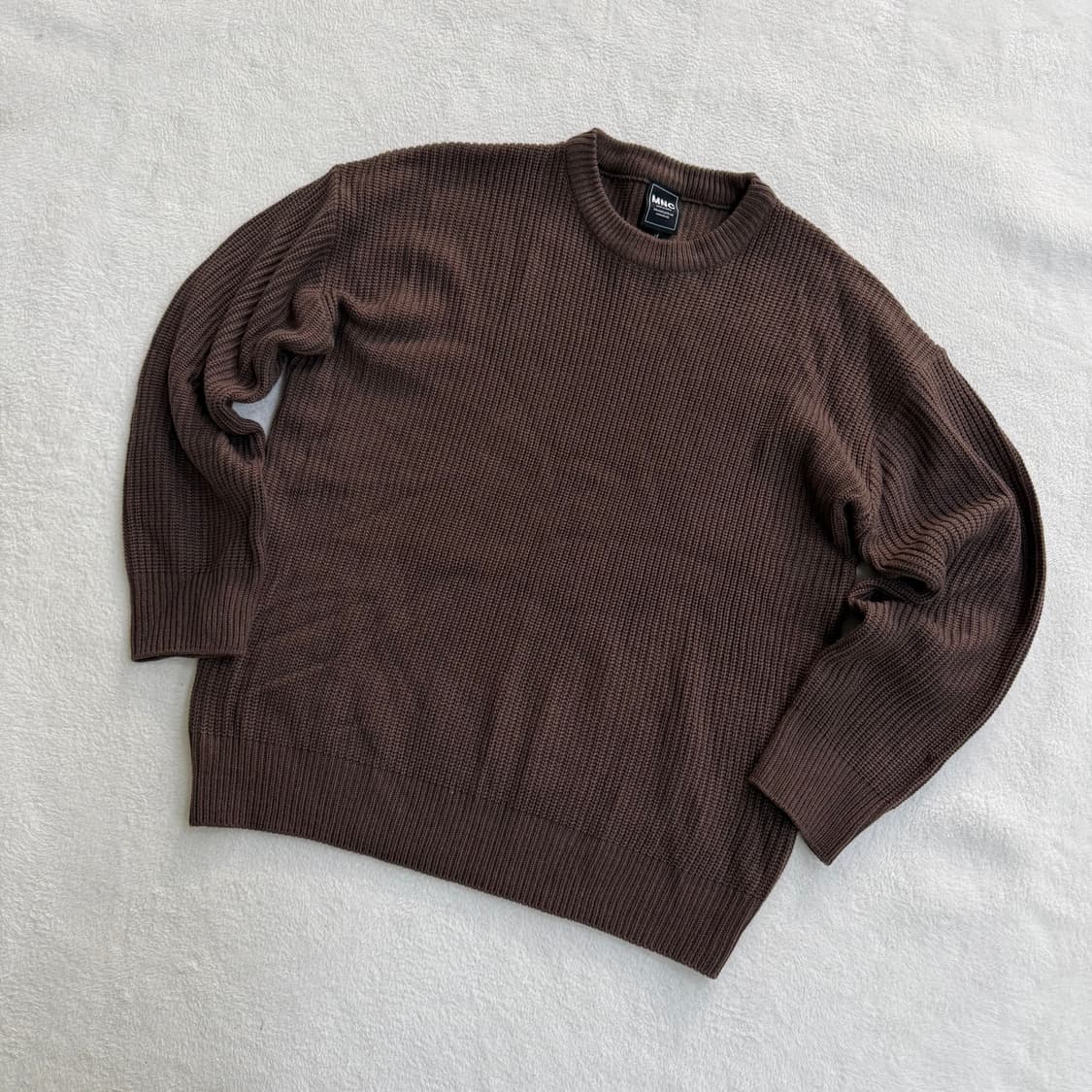 M 미니멀코드 세미오버 라운드 니트 0401T 상품이미지1