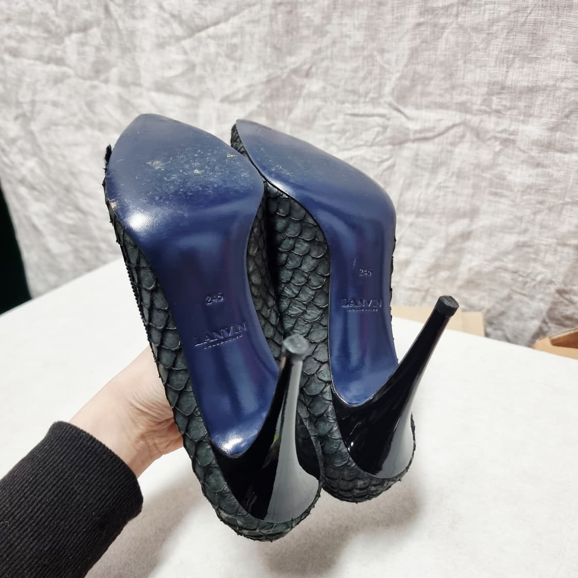 랑방컬렉션 구두 하이힐 스틸레토 슈즈 신발 (245mm) 상태최상 상품이미지5