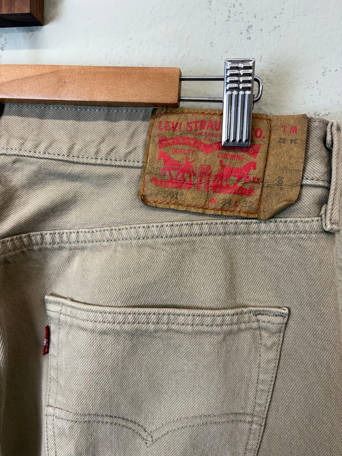 리바이스 빈티지 501 데님팬츠 베이지 상품이미지6