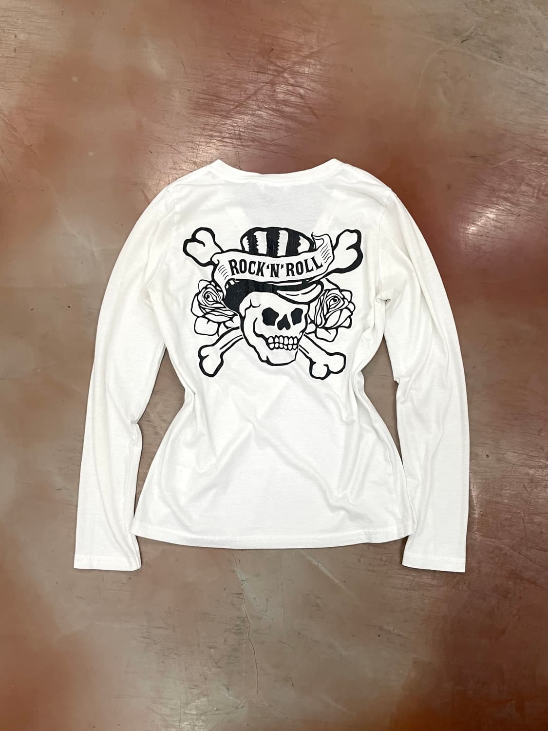 Skeleton printing sleeve T-shirt 상품이미지4