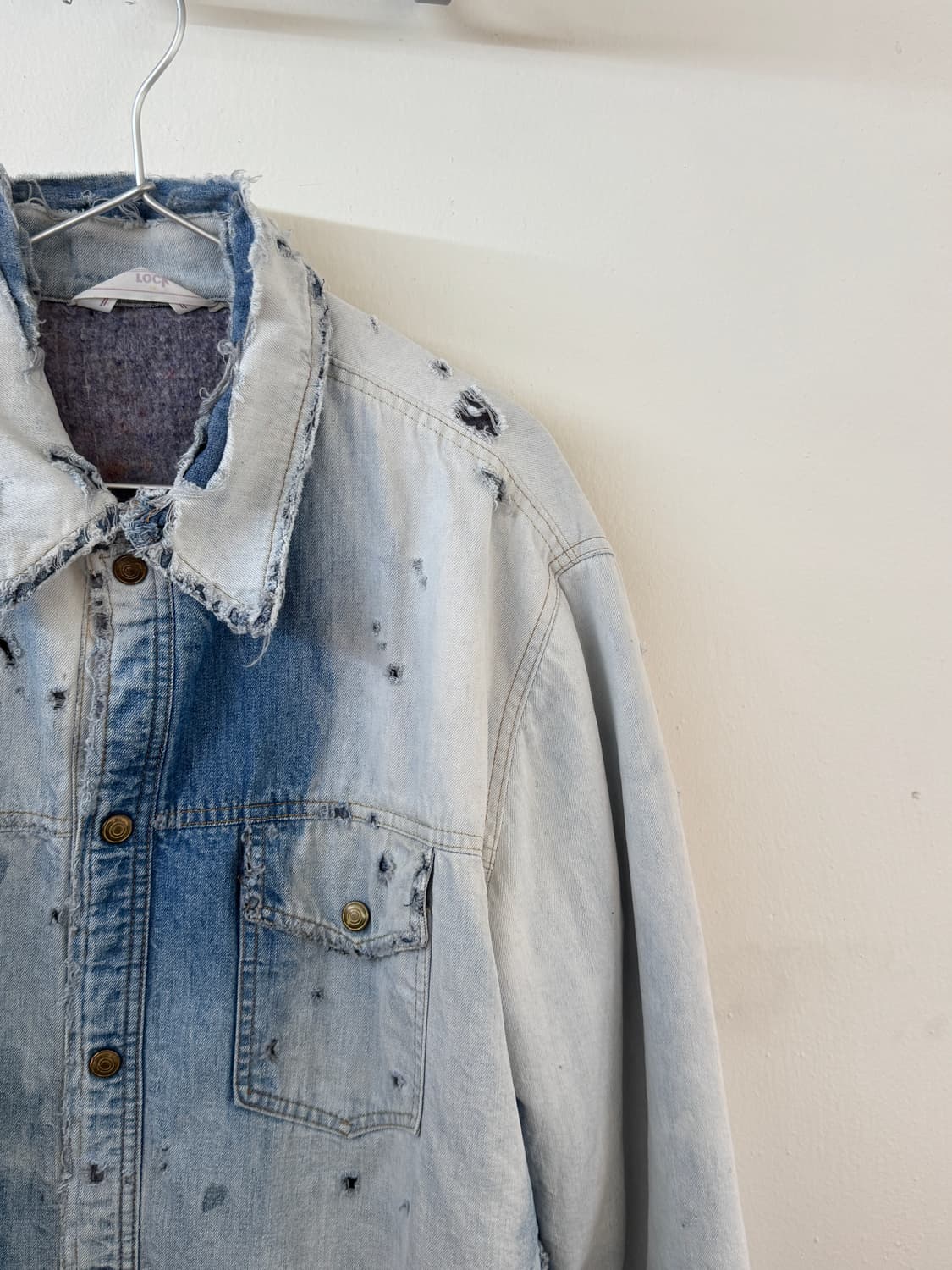 70-80s shn bleached denim work jacket 상품이미지3