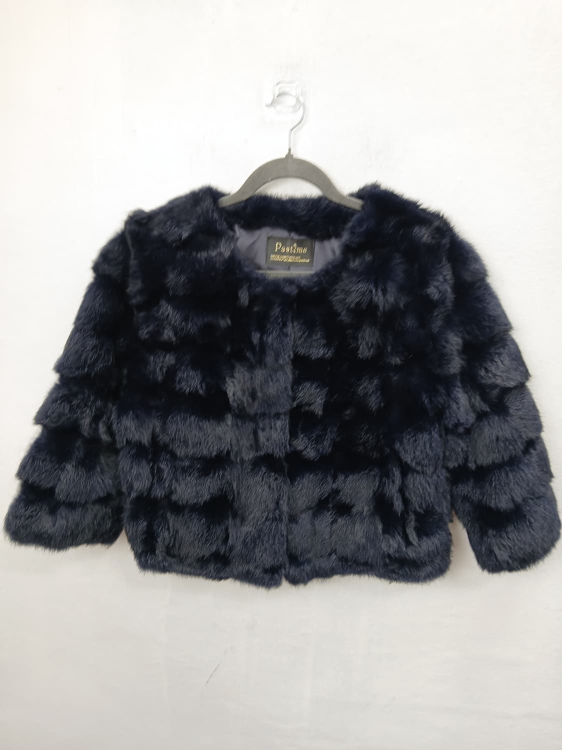 Pastime 천연토끼털 숏 자켓 네이비 90-95 M 상품이미지3