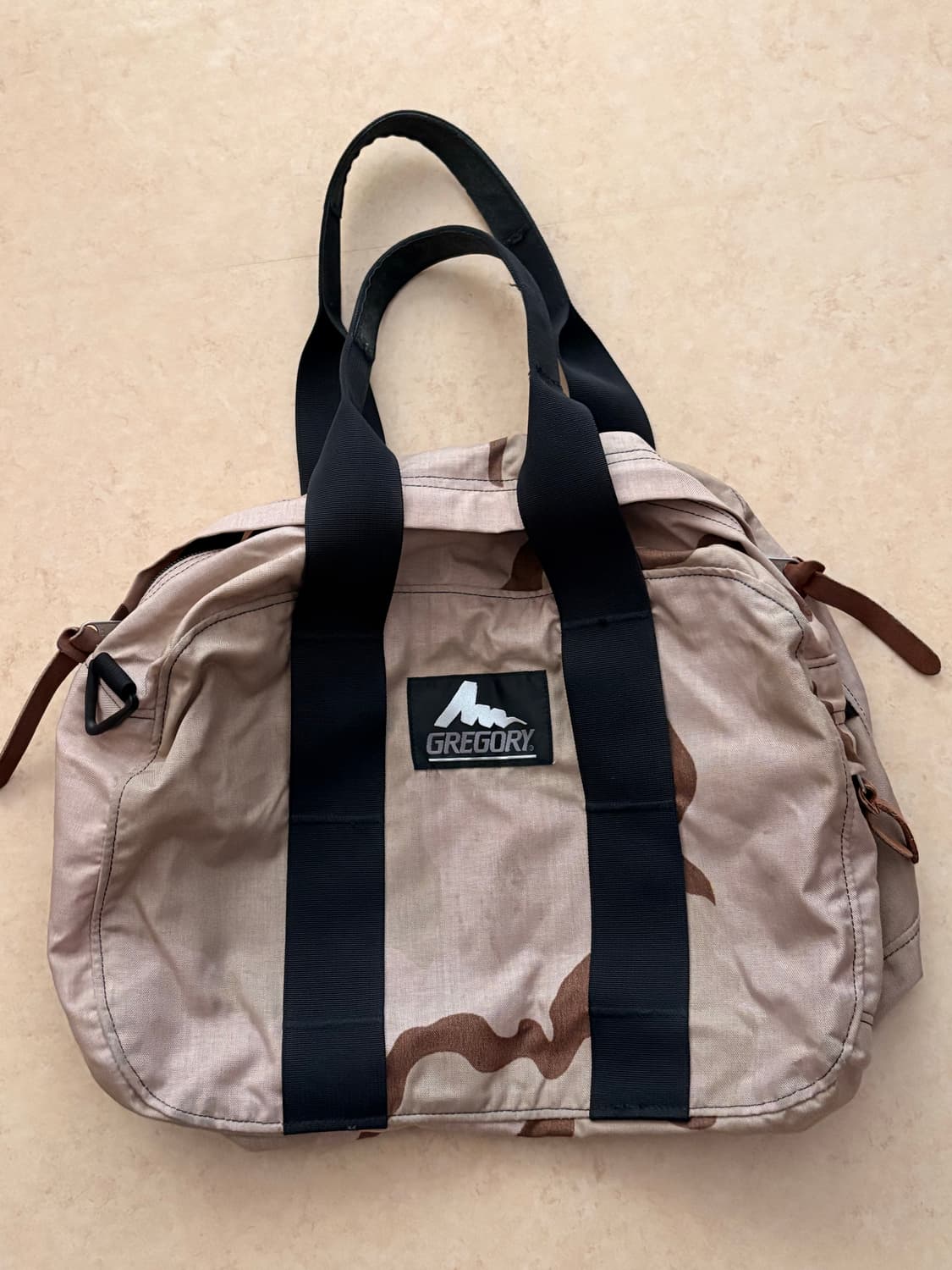 그레고리 구로고 더플백 베이지 브라운 패턴 보스턴백 XS 상품이미지1