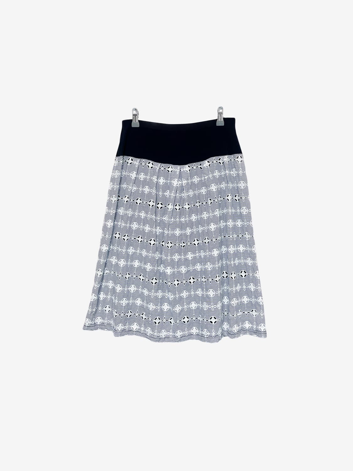 Punching Pattern Midi Skirt - Navy 상품이미지3