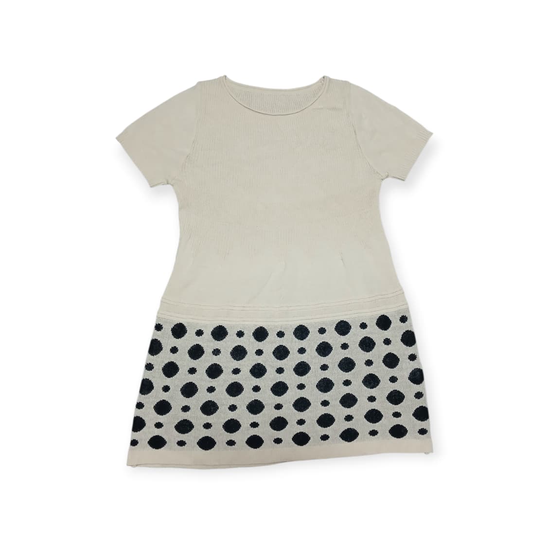 모리걸 땡땡이 레이어드 니트 원피스  상품이미지1