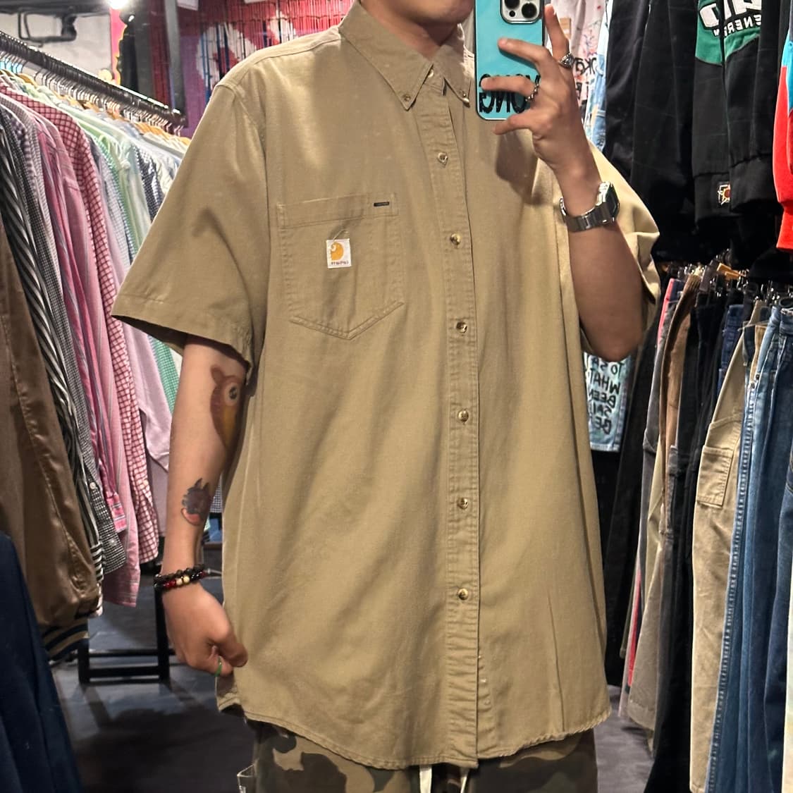 [IM]  Carhartt 칼하트 반팔 셔츠 베이지 상품이미지6