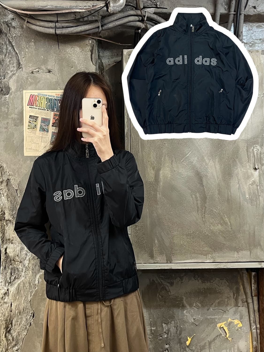 아디다스 바람막이 블랙 XL #csz664 상품이미지1