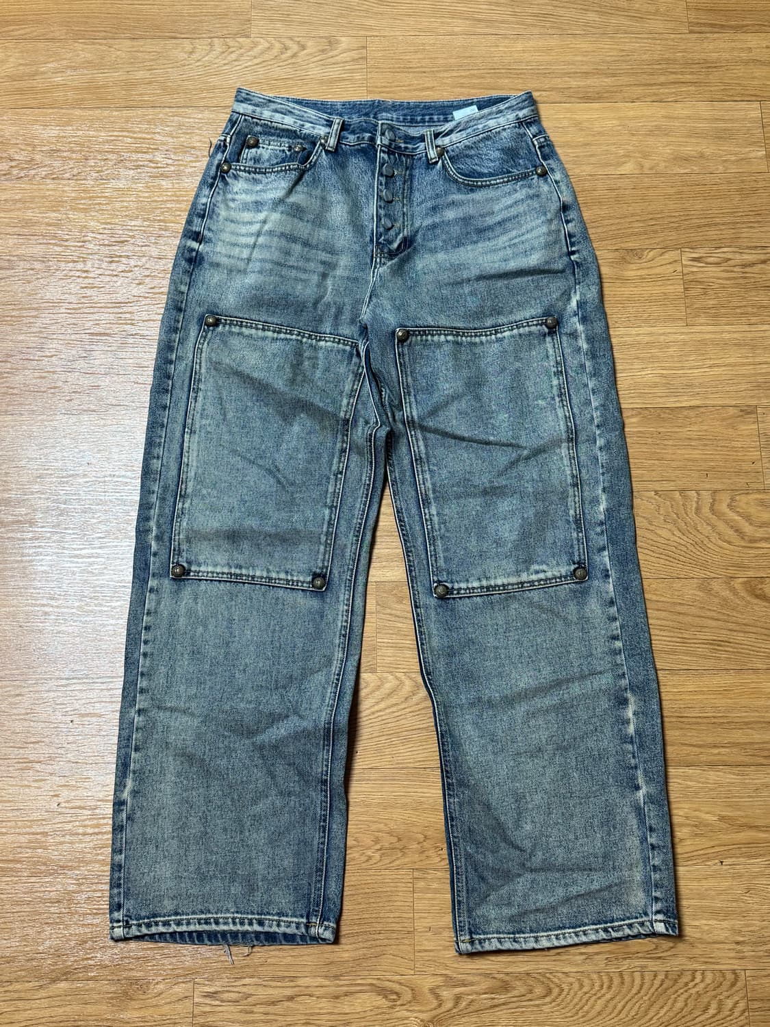 Thug Club Double knee laser denim pants 상품이미지2