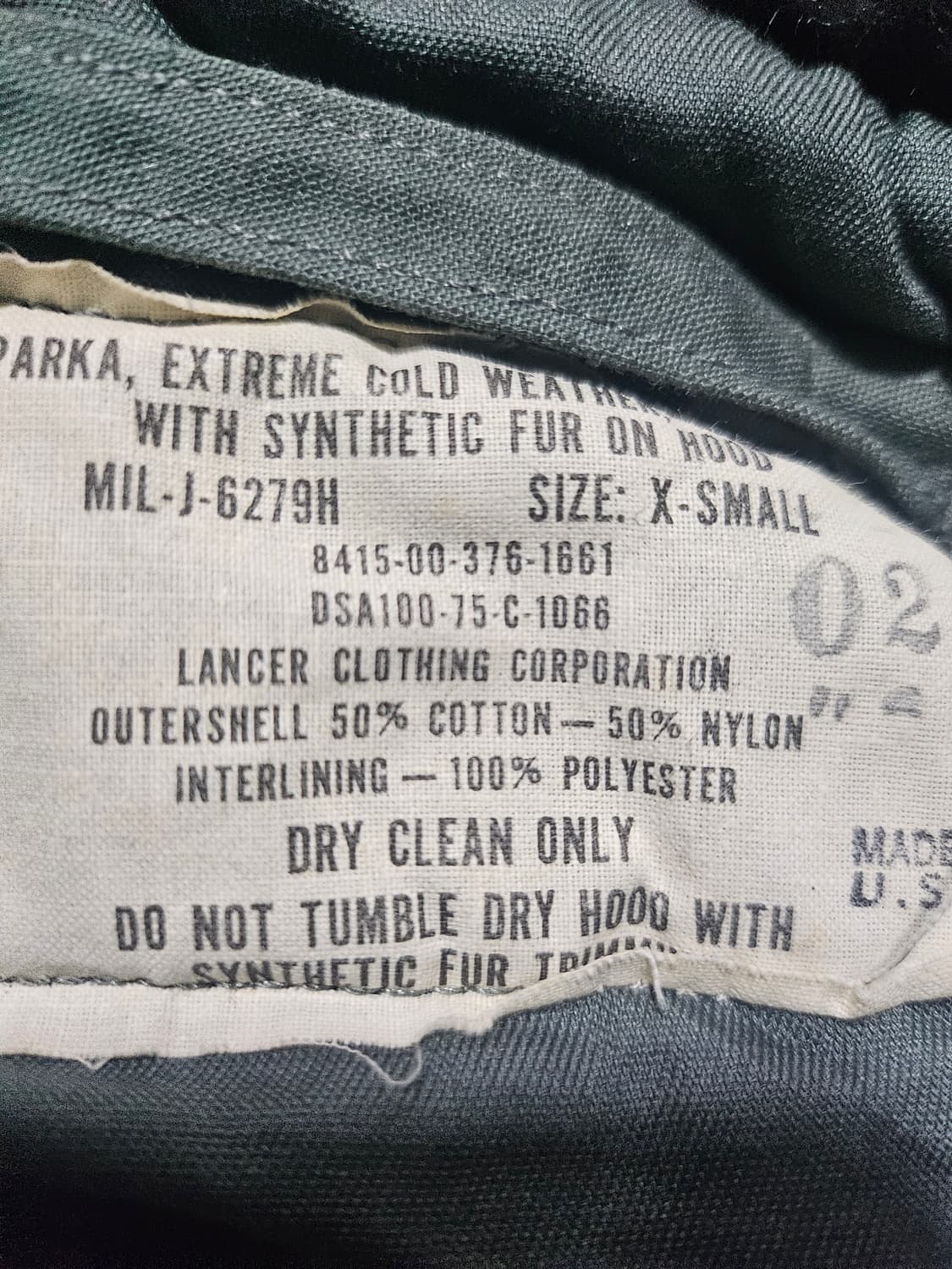 70s 미군오리지날 n3b 데드스탁  상품이미지3