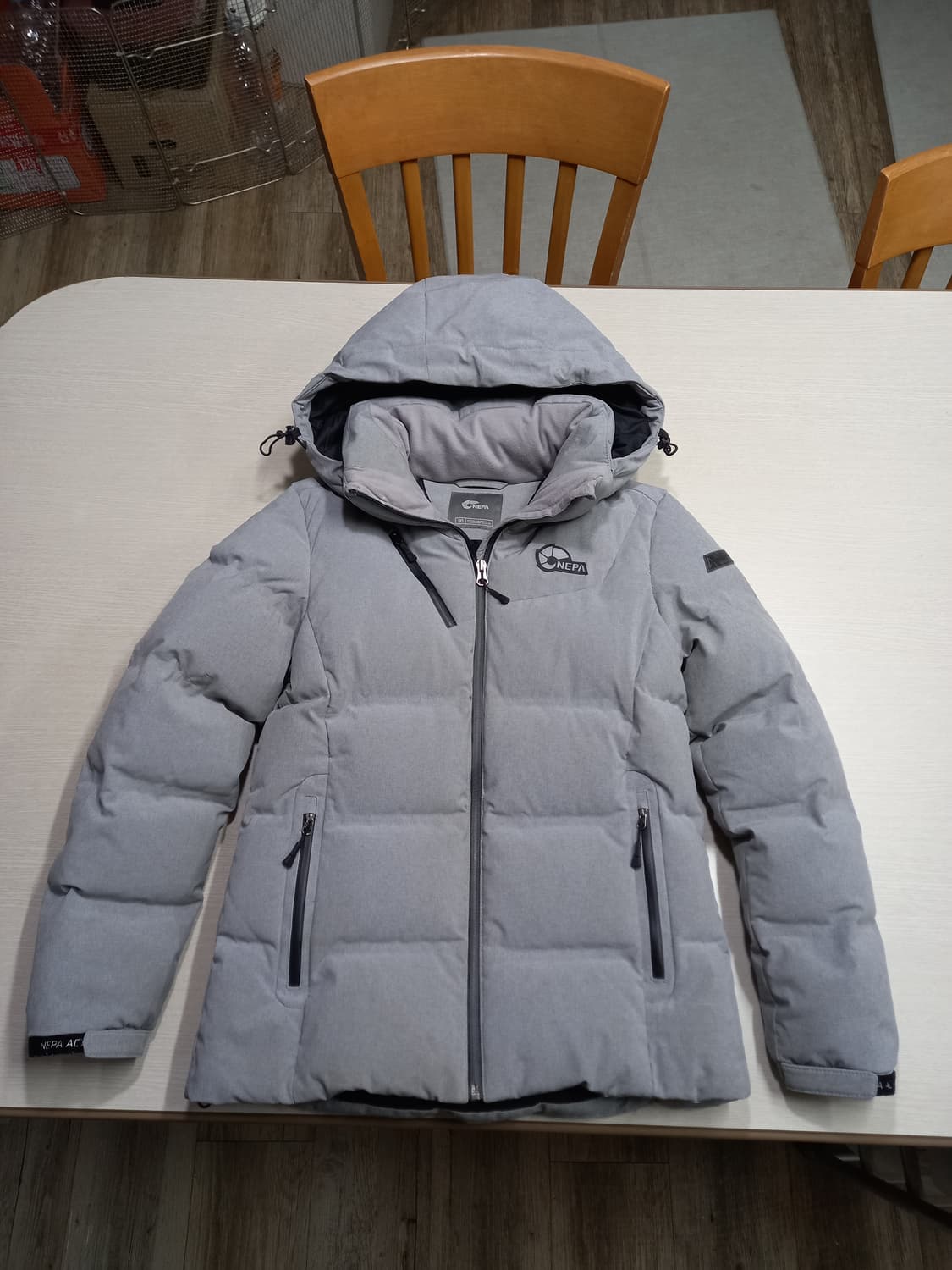 M90 NEPA Active 구스다운 숏패딩 그레이 M-994 상품이미지1