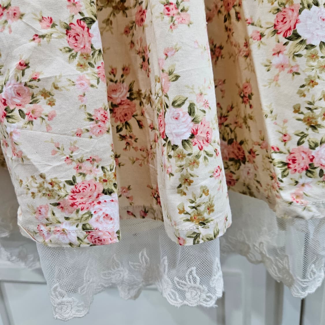 플라워 패턴 레이스 홀터넥 원피스 상품이미지4