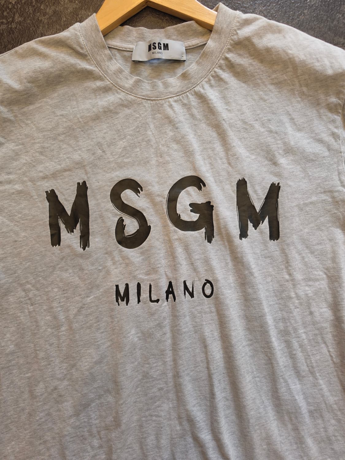 MSGM 밀라노 로고 반팔 티셔츠 그레이 상품이미지2