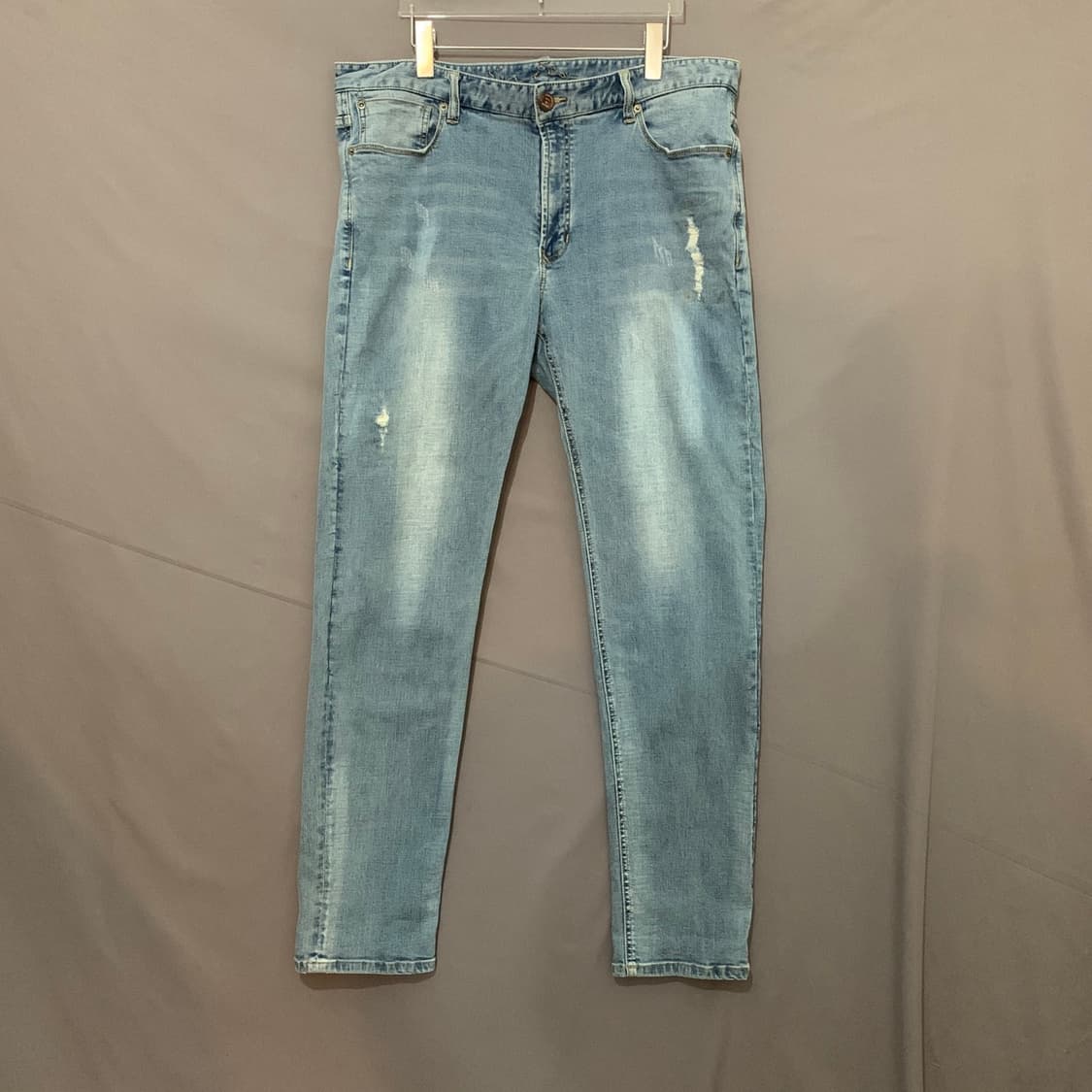 37인치 코오롱 시리즈 힙스터 데미지 스판 데님 청바지 상품이미지1