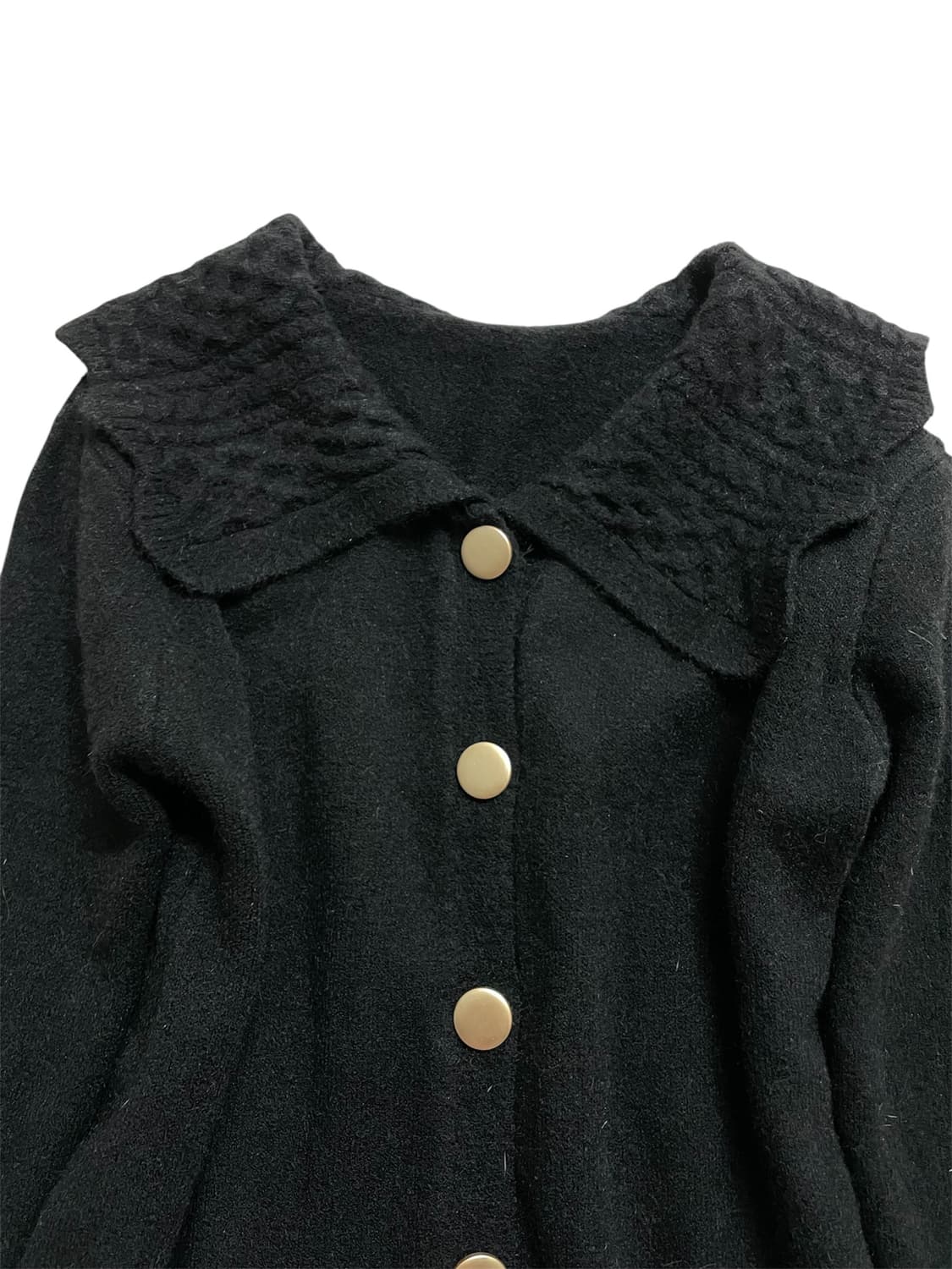 빈티지 블랙 빅카라 세일러 금장버튼 니트가디건 모리걸로걀갸루디마럽마즈st 상품이미지7