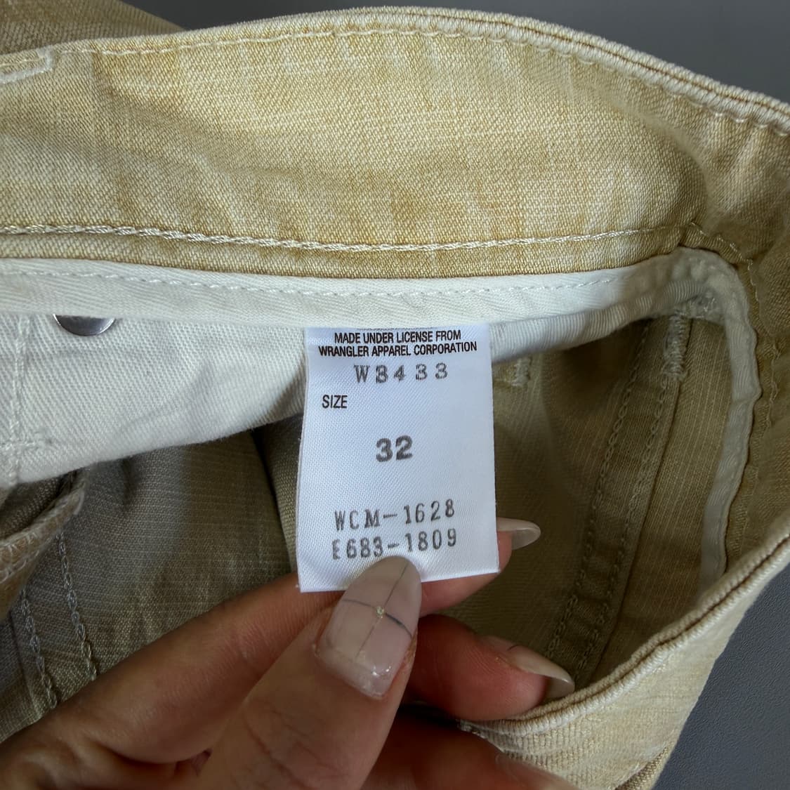 (32) 랭글러 베이지 워싱 데님 팬츠 상품이미지6