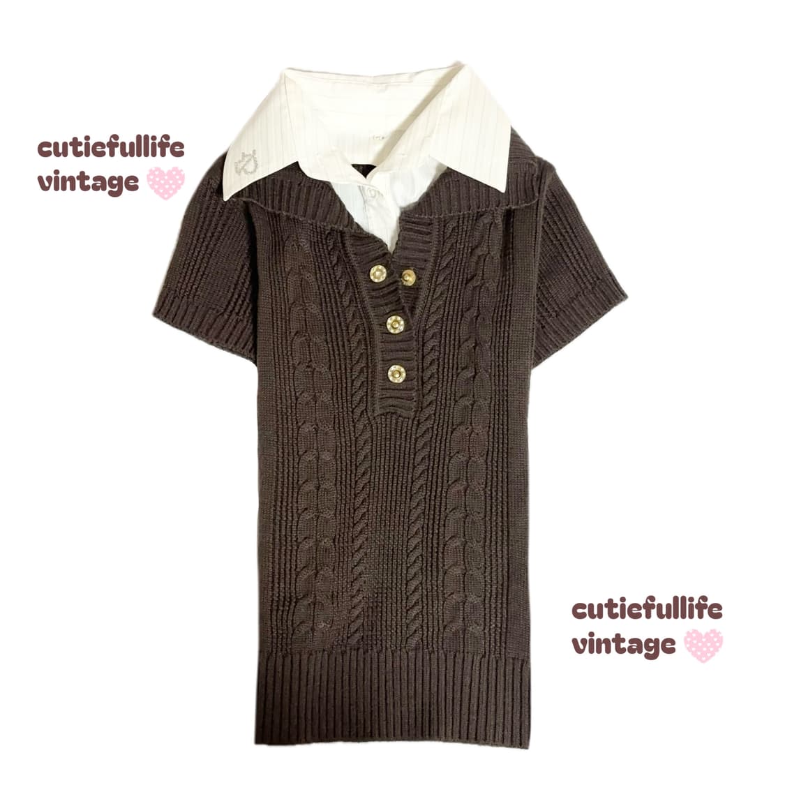 핑키앤다이안 딱붙핏 니트 반팔 상품이미지2